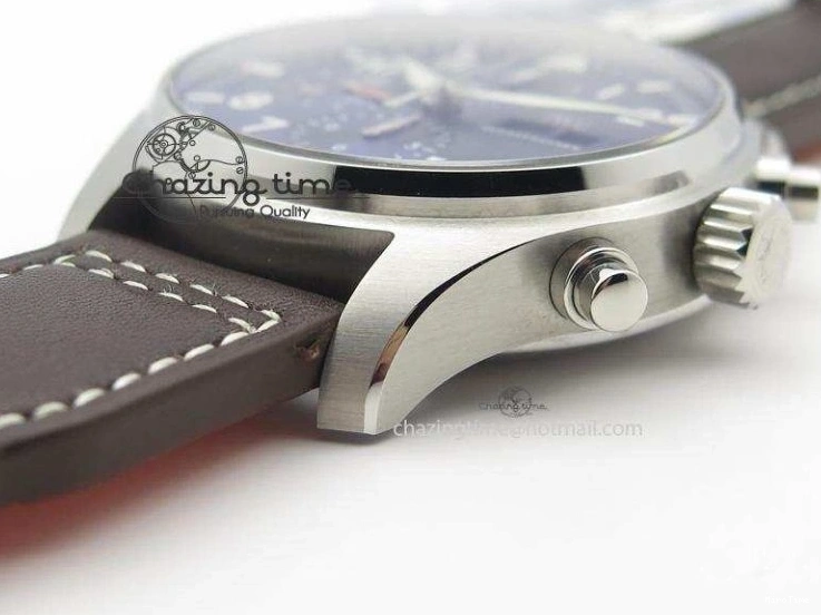 MIROTIME 1224 HighQuality Pilot Chrono 377714 “Le Petit Prince” ZF Best Edition Blue Dial On Brown Leather Strap A 7309